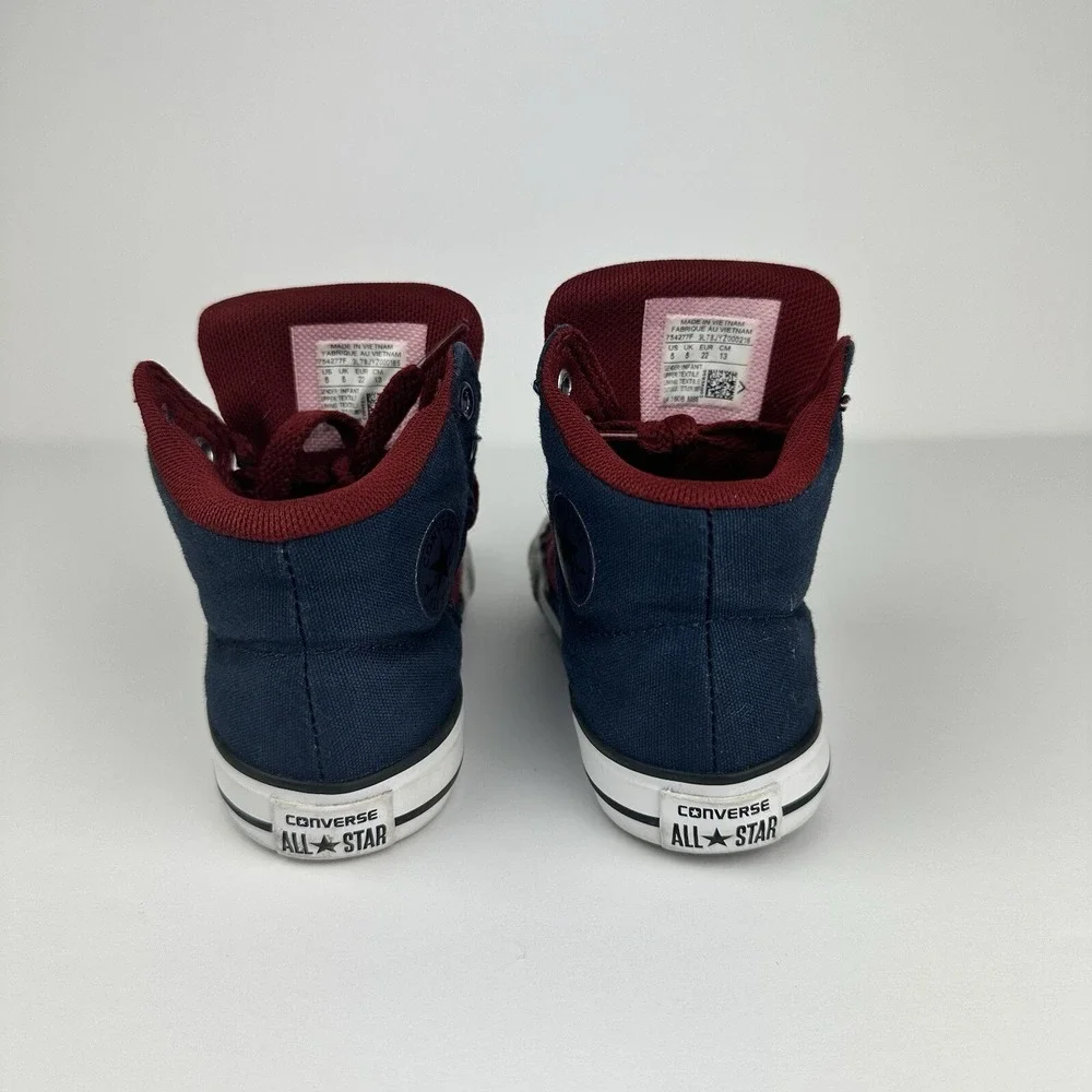 Converse Chuck Taylor All Star High Top Toddler Infant Shoes Sz 6 Burgundy Blue